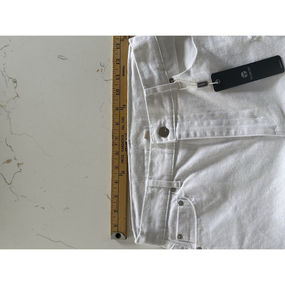 Tractr High Rise Weekender Pants Size 2/26 High Rise Cloud White Womens New - Picture 8 of 13